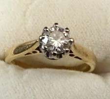 UK size L /US 6 18k Gold .36 Ct Natural Diamond Preston’s UK Engagement Ring Diamond Solitaire Ring price