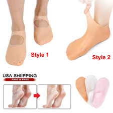 2 Pcs Foot Care Socks Spa Silicone Moisturizing Gel Anti Cracking Protector US Foot Care price