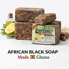 Pure Raw AFRICAN BLACK SOAP Organic GHANA Handmade Premium Quality CHOOSE SIZE! Soaps price