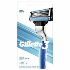 Gillette3 Razor Handle and 2 Blade Refill Cartridges for Men Razors and Refills price