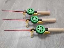 3 pcs Ice winter fishing rod ice vertical jig mormyshka  wooden holder Fishing Rod (Jig) price
