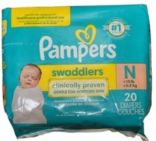 Pampers Swaddlers Diapers Newborn (Up to 10 lbs) 20 Count  White Baby Diaper price