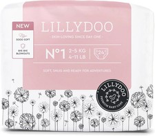 LILLYDOO Hypoallergenic Baby Diaper Ultra Soft & Absorbent 24 Pcs. No.1, 4-11Lb Baby Diaper price