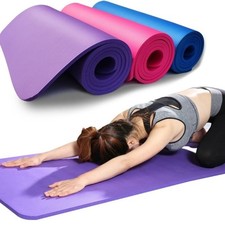 Extra Long Yoga Mat 183cm x 61cm Fitness Camping Exercise Pilates with Strap Bag Pilates Mat price