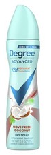 Degree Women Advanced 72H Fresh Coconut Antiperspirant Dry Spray 3.77 oz 1 Pack Spray Deodorants price