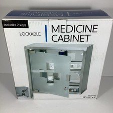 Lockable Medicine Cabinet Wall Mount Stainless Steel First Aid Storage NEW/BOX Medicine & Supply Cabinet price