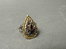 Vtg 1950s Ornate 18k Ruby 9.8g Sz 7 Ring Estate Find NR Gold Ring price