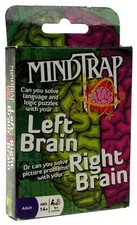 Mindtrap Left Brain Right Brain Solve Language Logic Picture Puzzles Artistic Brain Games price