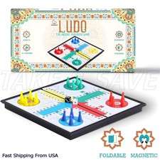 Magnetic Ludo Traditional Board Brain Game 9.7 X 9.7 in Travel Size Family Time Brain Games price
