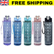 Sports Water Bottle Gym Travel Drinking Leakproof Bottle With Straw BPA-Free Water Bottle price