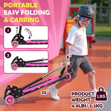 Gift For Kids age 3~7 beginner fun 3 Wheels Foldable Kick Scooter light weight Scooter price