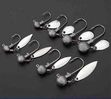 10Pcs Fishing Jig Heads Underspin Spinner Lead Head Jig Noise Hook 2.8g-10g Fishing Hook (Jig) price
