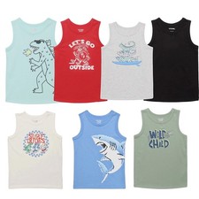 GARANIMALS Boys Size 2T-18M Cotton Blend Tank Tops • Various Colors and Designs Baby T-shirt price