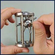 Stainless Steel Cage Challenge Game - Adult Complex Multi Layer Puzzle Toy Puzzle & Accessories price