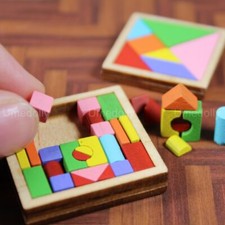 1SET 1:12 Scale Dollhouse Miniatures Blocks Seven-piece Puzzle Accessories Puzzle & Accessories price