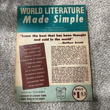 FREE SHIP! 1957 World Literature Made Simple Richard Alcock VINTAGE Contemporary World Literature price