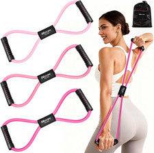 Bands, Figure 8 Resistance Band, Exercise Bands with Handles, Weights Workout Ba Dumbbells & Hand / Ankle Weights price