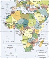 2011 CIA Map of Africa Home School Geography Poster Print Study History Geography price