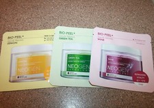 3 x NeoGen Dermalogy Bio Peel + Gauze Peeling Pads Wine, Green Tea, Lemon Sample Skin Cleansing and Peeling price