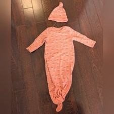 Tiny Kind Organic Cotton Baby Sleep Sack w/ Cap Newborn Sleep Set - Pink Floral Baby Sleep Set price
