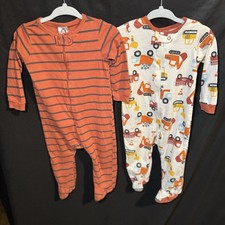Gerber Baby Boy Set Of 2 Sleep & Play Stripe & Construction Vehicles 3-6 M Baby Sleep Set price
