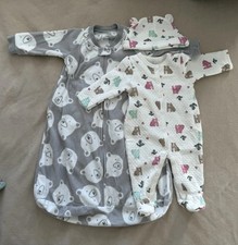 Baby Infant Boy Girl Bear Sleeper Set, 3-6 Months | Sleep Sack, Jumper, Hat Baby Sleep Set price