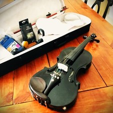 Black Full-Size 4/4 Acoustic Electric Violin w/ Case, Bow & More Glarry GV102 Violins price