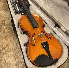 Full-Size 4/4 Basswood Violin with Preset Bridge, Case, Bow, Rosin and More Violins price