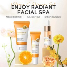 Vitamin C Skin Care Set 3pc Brightening Facial Moisturizer Serum Eye Cream Kit Face Care Sets price