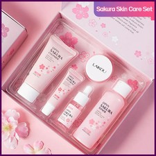 5/3pcs/Set Sakura Skin Care Sets Face Cream Serum Toner Facial Cleanser Face Care Sets price