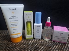 Dermasil skin aging care set of 5 cleanser, eye roller, serum, oil, cream Massage Oil/Cream price