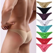 Men's Sexy See-through Boxer Briefs Ice Silk Low Rise Pouch Underwear Panties US Men's Boxer price