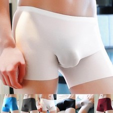 Men's for ultra Thin Trunks Boxer Shorts Ice Silk Seamless 3D Bulge Pouch Men's Boxer price