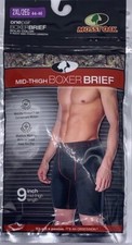 Mossy Oak Men's Boxer Brief 9'' thigh length Moisture Wicking 2XL (44-46) New Men's Boxer price