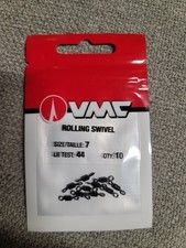 VMC Rolling Swivel Fishing Accessory, Size 7, 44lb Capacity, 10 Pack Fishing Accessory price