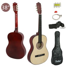 38" Wooden Beginners Acoustic Guitar With Guitar Case,Strap and Pick Natural Acoustic Guitars price