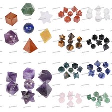 7-Piece Crystal Geometry Collection Sacred Geometry Platonic Solid Geometric Set Geometry price