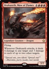 Drakuseth Maw of Flames NM RARE Legendary Foundations FDN MTG Red Dragon Regular Foundations price
