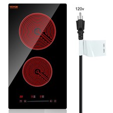 VEVOR Built-in Electric Cooktop Radiant Ceramic Cooktop 2 Burners 11.6x20 inch Built-in Cooktops price