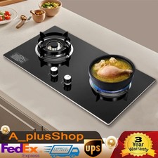 Kitchen Gas Cooktop Stove Top Tempered Glass Built-In 2 Burners NG Gas Stove USA Built-in Cooktops price