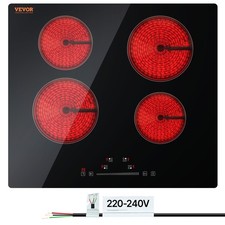 VEVOR Built-in Electric Cooktop Radiant Ceramic Cooktop 4 Burners 23.2x20.5 inch Built-in Cooktops price