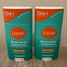 Lume Deodorant Smooth Solid Stick Minted Cucumber (pack of 2) 2.6 Oz (75g) Stick Deodorants price