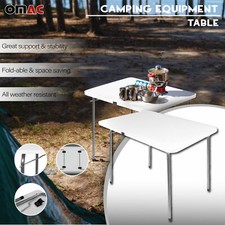 Folding Table Portable White Indoor Outdoor BBQ Picnic Party White Camp Table Camping & Picnic Table price