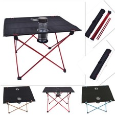 Ultralight Portable Aluminum Folding Table with Cup Holder Camping Garden Picnic Camping & Picnic Table price