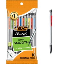 BIC Xtra-Smooth Mechanical Pencils with Erasers, 1 Count (Pack of 10), Black Mechanical Pencil price
