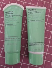 BLEMISH CONTROL Oil Free Cleanser and Pore Clearing Scrub 2.5oz. ea. GLOBAL BEAU Acne and Pimple Care price