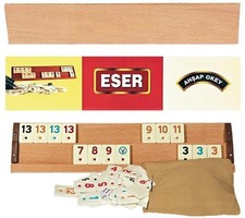 Hakan Turkish Okey Game Rummy Cube Game Rummy Cube Set 4 Straight Wooden Racks Okey Sets price
