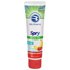 Brilliant Kids Toothpaste Gel | Fluoride-Free, Strawberry Banana, Ages 3+ Months Baby Toothpaste price