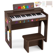 Brown Wood 37Key Kids Digital Piano Keyboard Toddler Toys w/Stool,Stickers,Cover Digital Pianos price