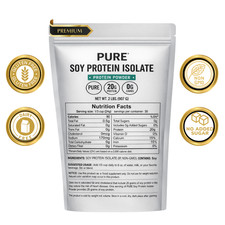 Soy Protien Isolate - Unflavoured, 2lbs (907g) Protein Powder - Natural, Sports Protein Powders price